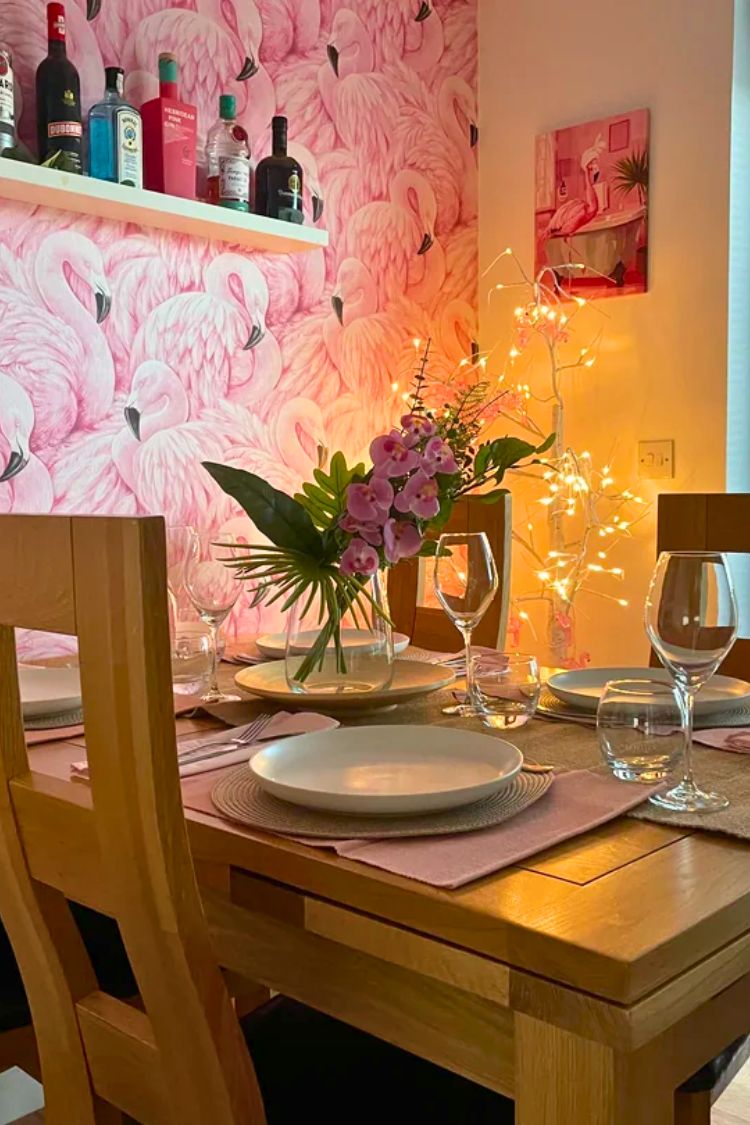 boho wallpaper for dining room