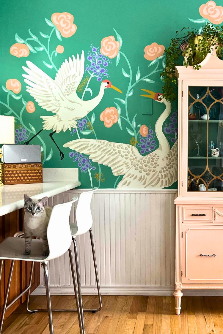 boho wallpaper for living room