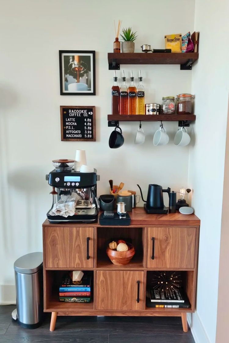 coffee bar idea for small space