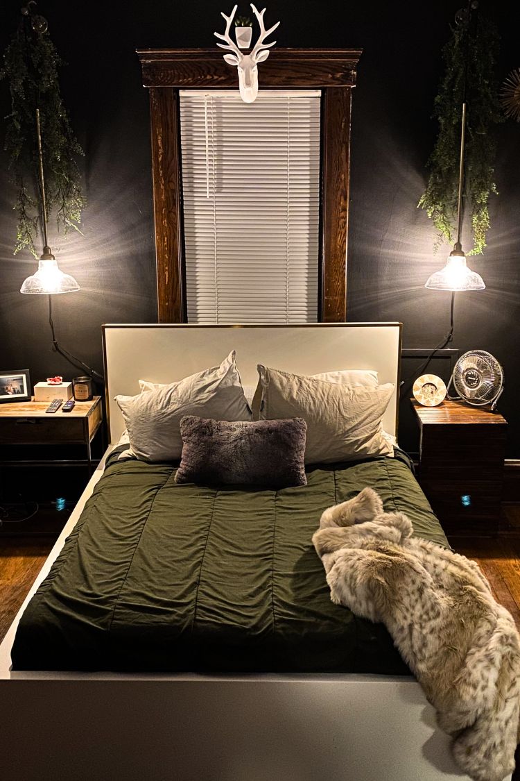 dark boho bedroom