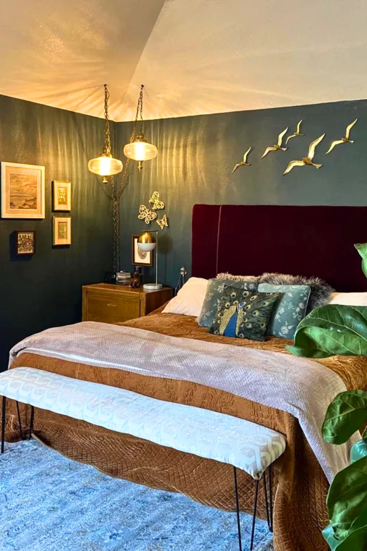 dark boho bedroom
