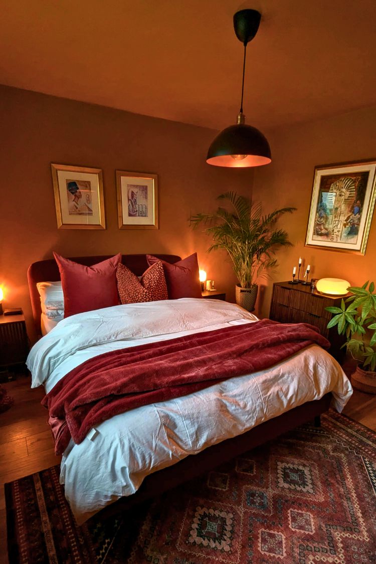 dark boho bedroom
