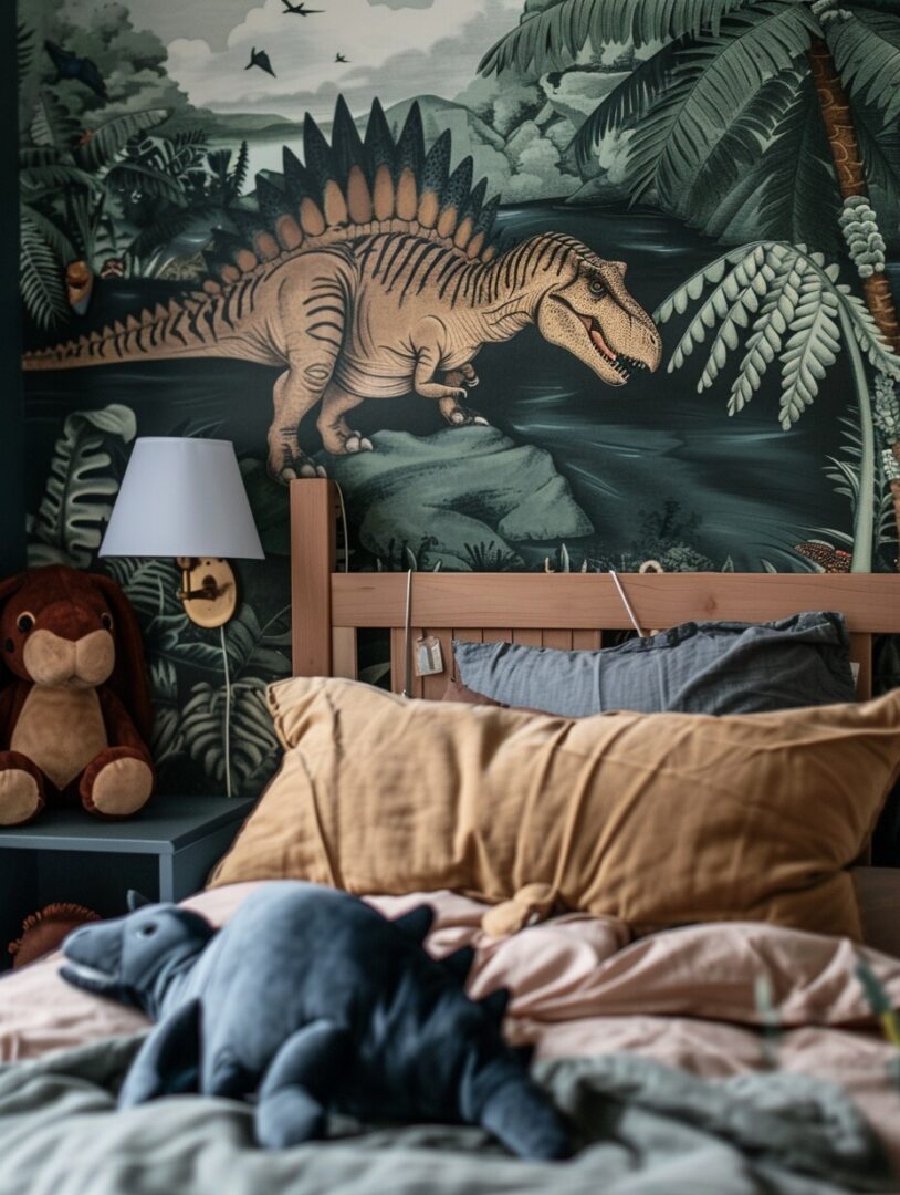 20 Fun and Creative Dinosaur Bedroom Ideas for Boy Toddlers - H.M.G