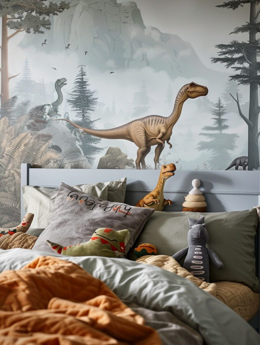 20 Fun and Creative Dinosaur Bedroom Ideas for Boy Toddlers - H.M.G