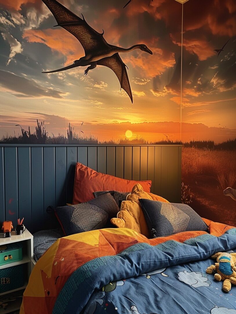 20 Fun and Creative Dinosaur Bedroom Ideas for Boy Toddlers - H.M.G