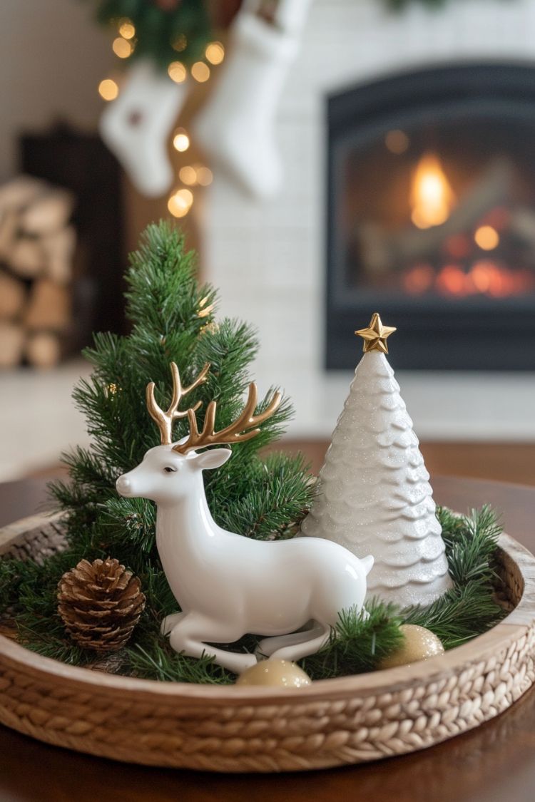 festive coffee table tray decor