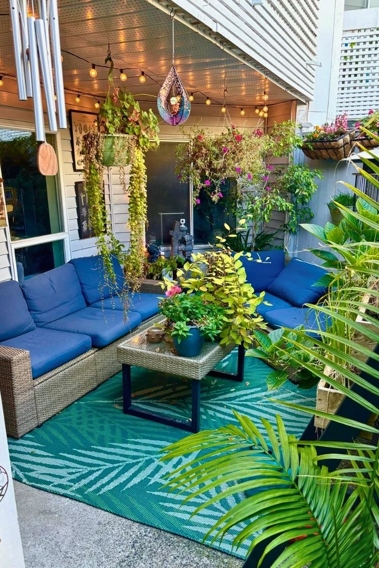 green small apartment patio