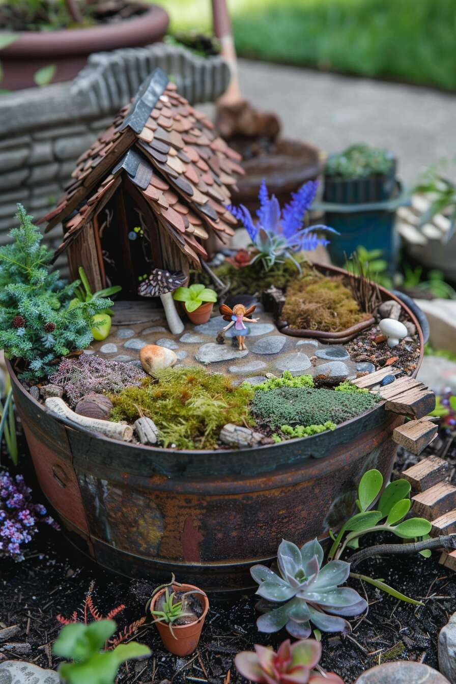 outdoor fairy garden ideas - 20