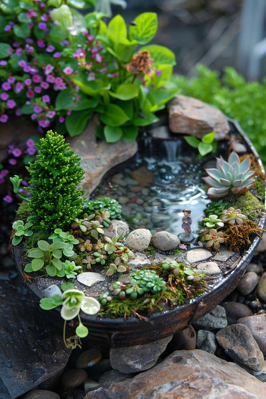 outdoor fairy garden ideas - 37