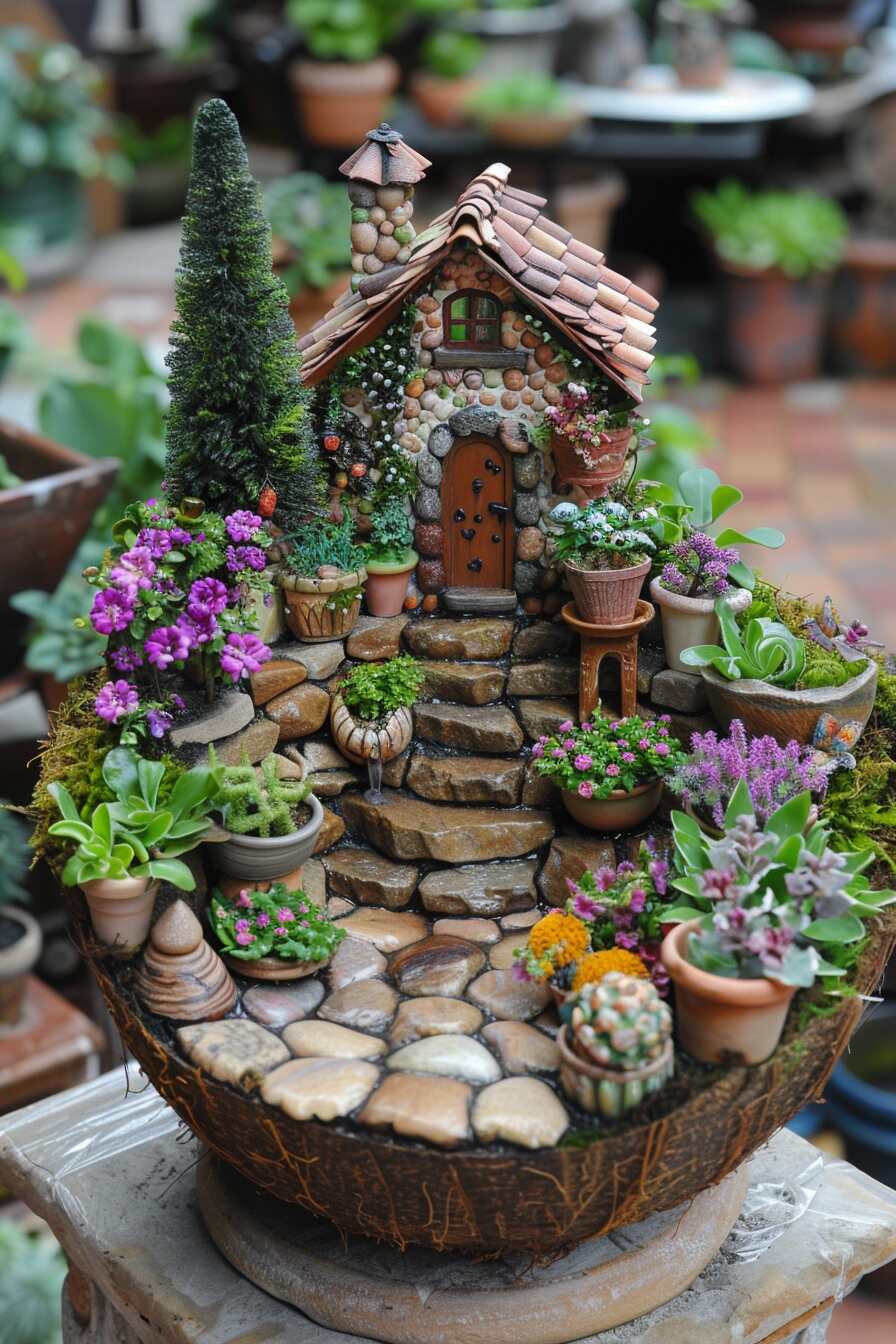 outdoor fairy garden ideas - 39