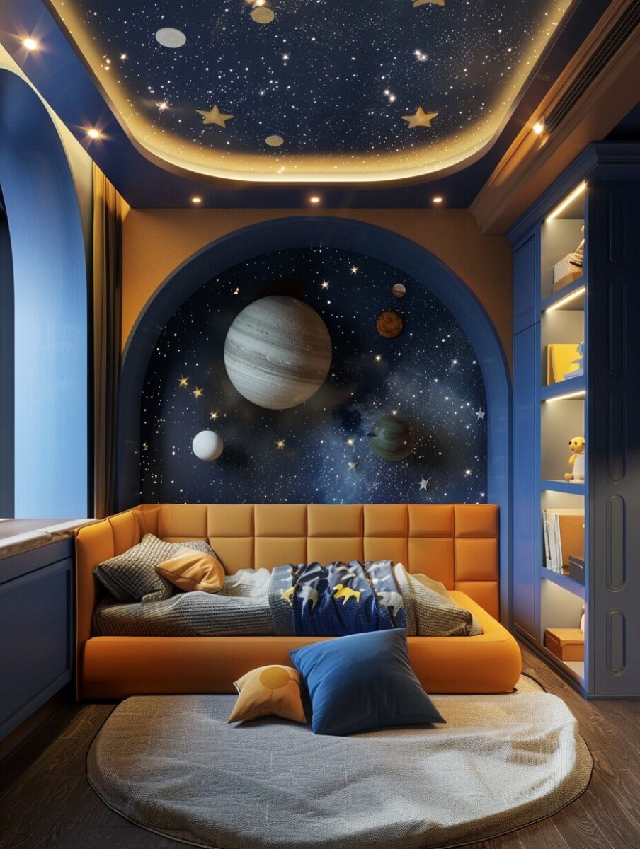 21 Fun and Fantastical Space-Themed Bedroom Ideas for Boy Toddlers - H.M.G