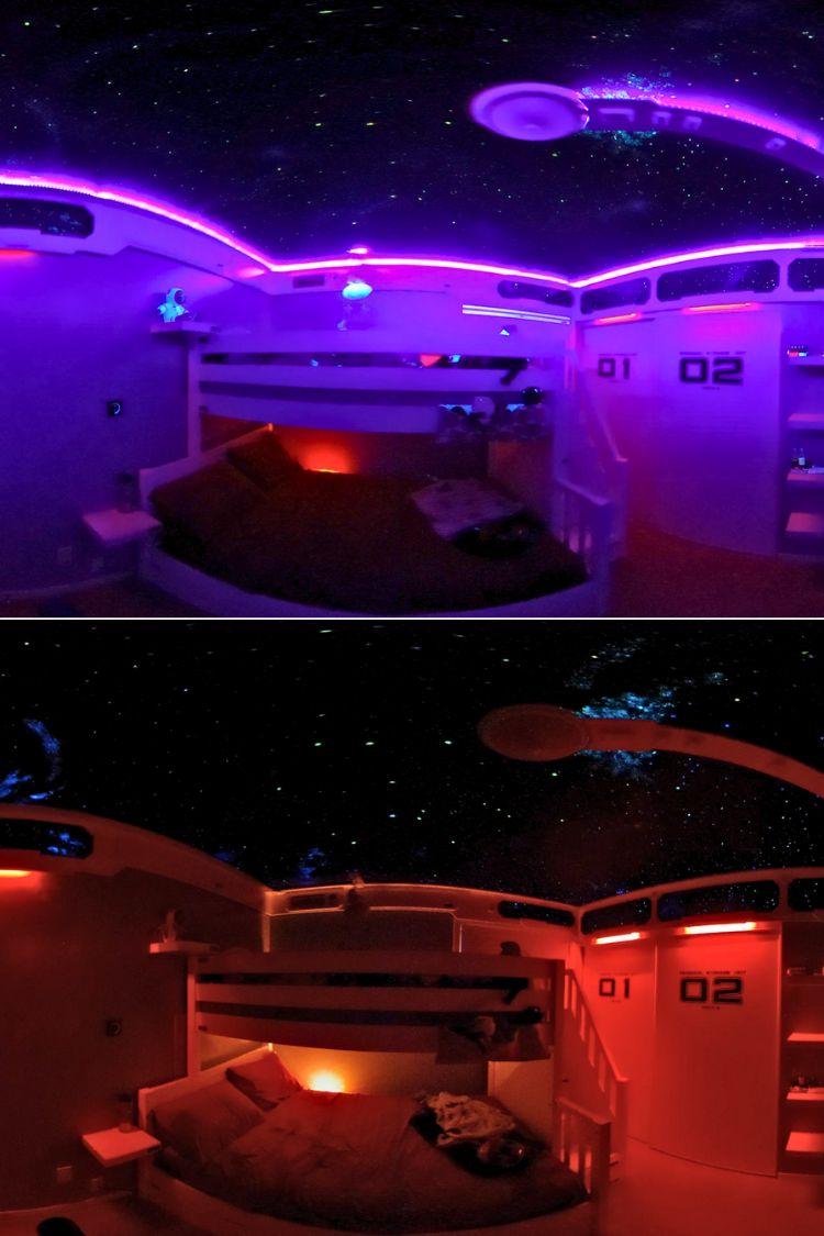 space themed bedroom for girl