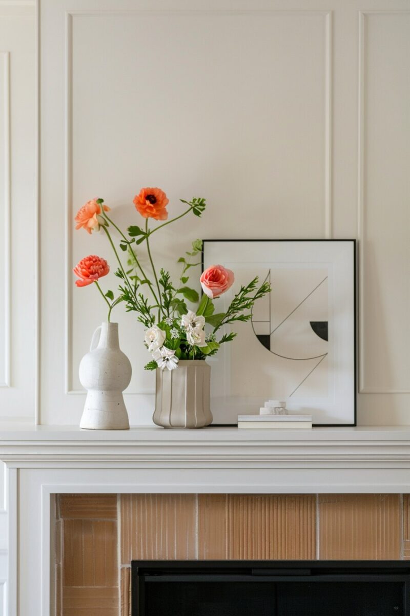 20+ Bright and Bold Summer Mantel Decorating Ideas - H.M.G