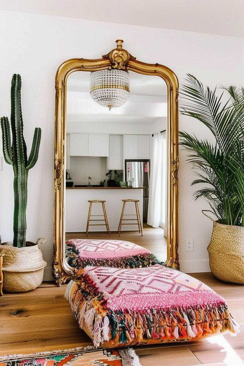 23 Artistic Boho Mirror Ideas for an Effortlessly Stylish Room - H.M.G