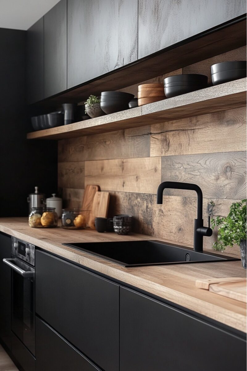 22 Black Japandi Kitchen Design Ideas That Blend Elegance With ...