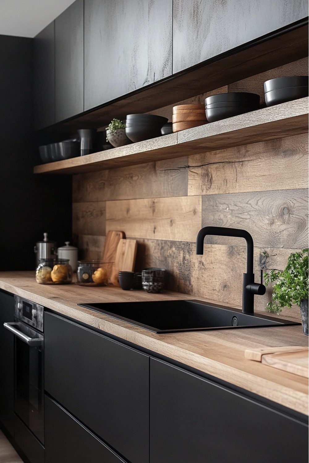 4 Minimalist Japandi Kitchen with Clutter-Free Shelves and Clean Design