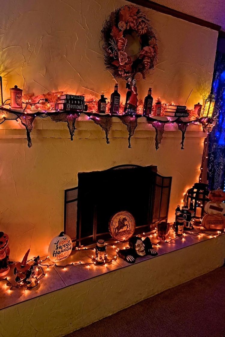 Halloween Fireplace Decor