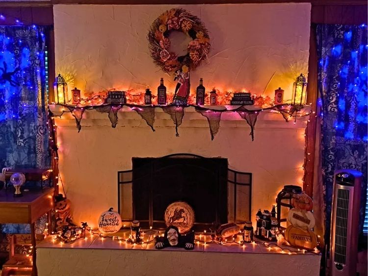 Halloween Fireplace Decor