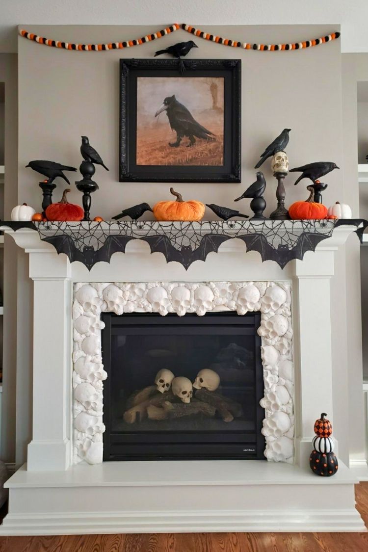 Halloween Fireplace Decor