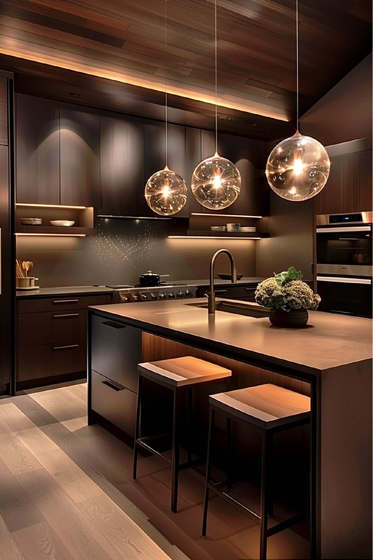 black japandi kitchen design ideas - 17