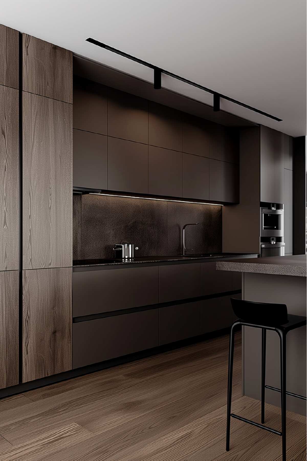 black japandi kitchen design ideas - 3