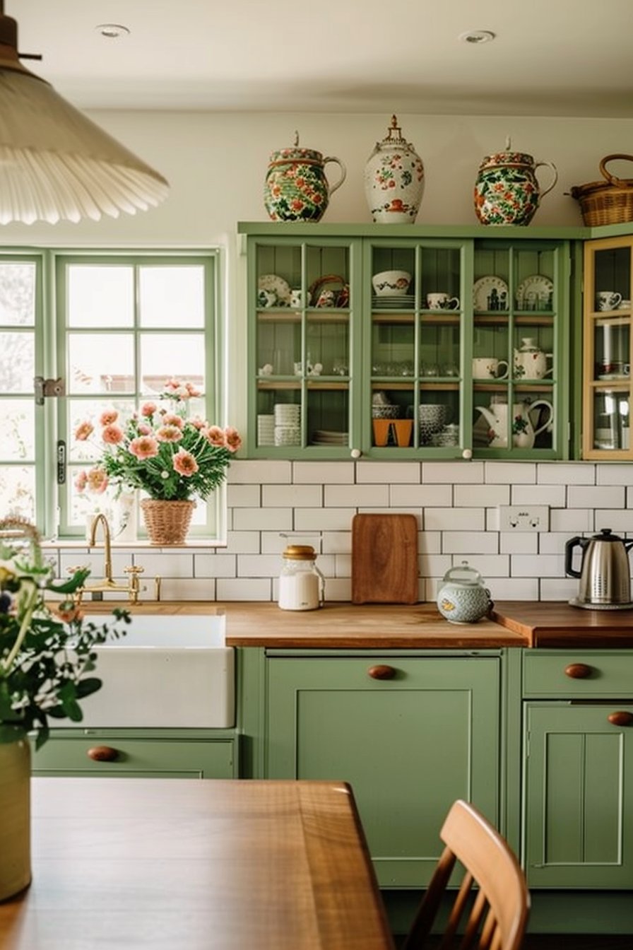 green color kitchen