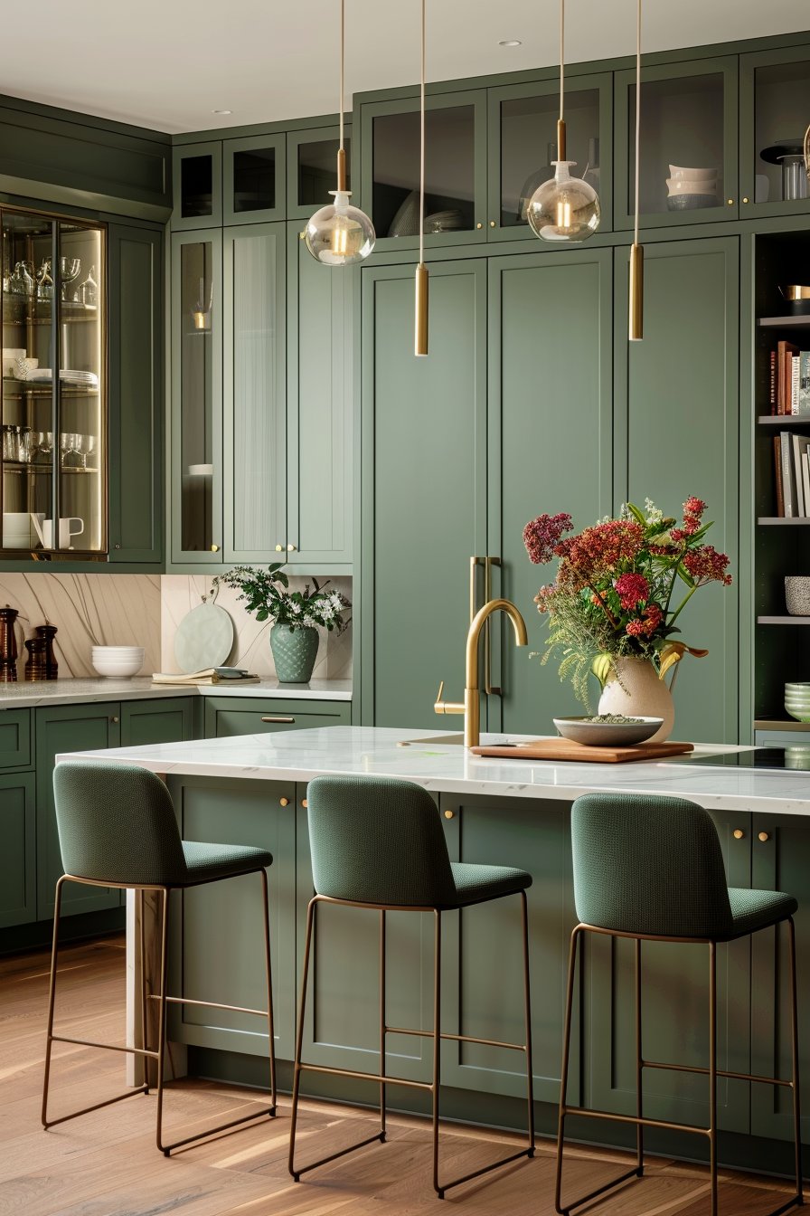 green color kitchen