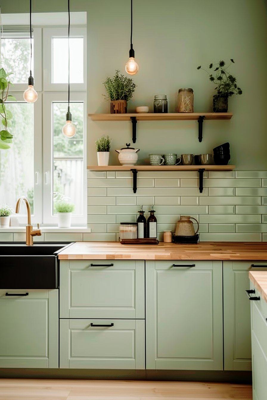 green color kitchen