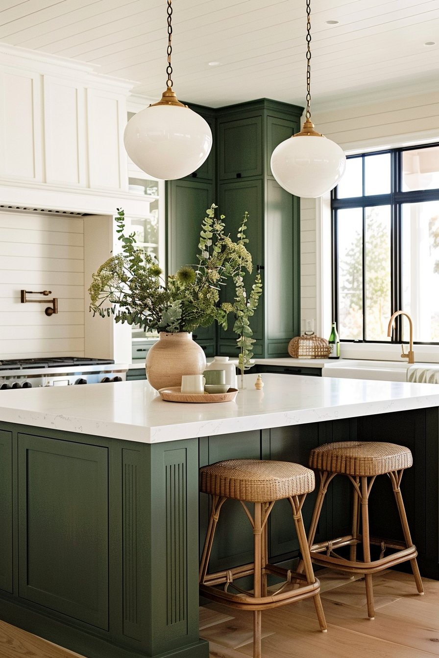 green color kitchen