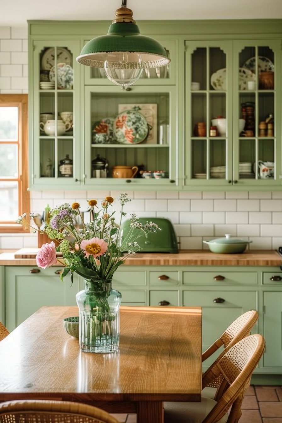 green color kitchen