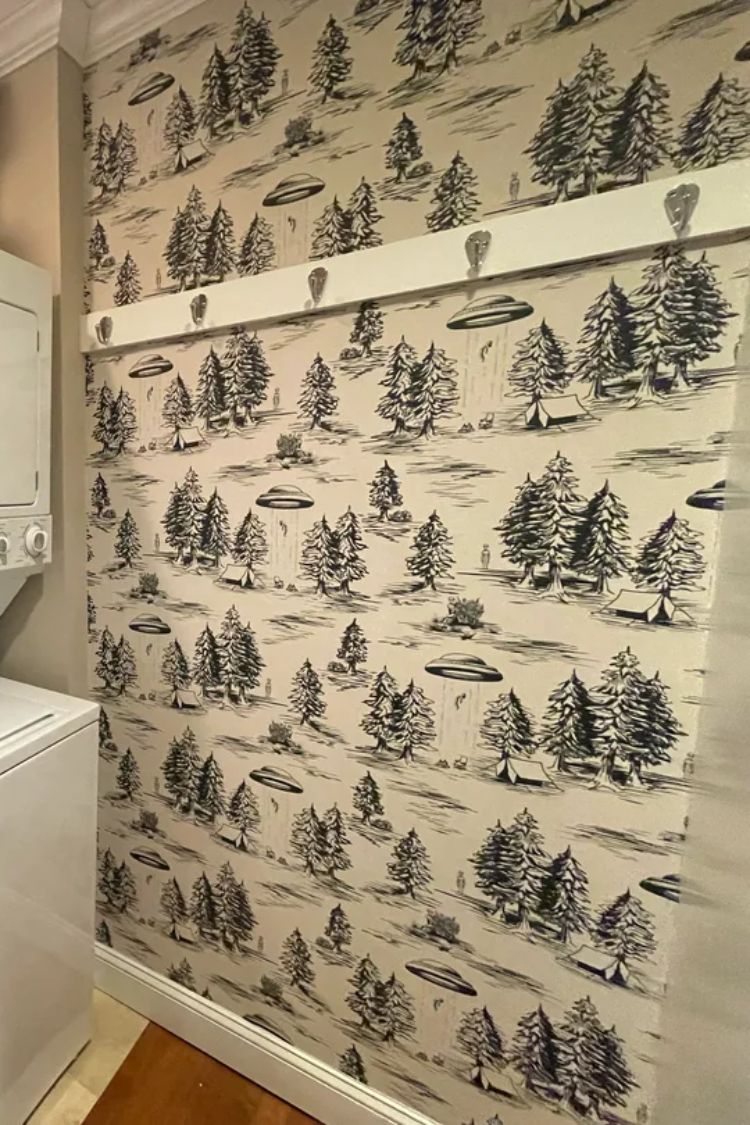 laundry room mural