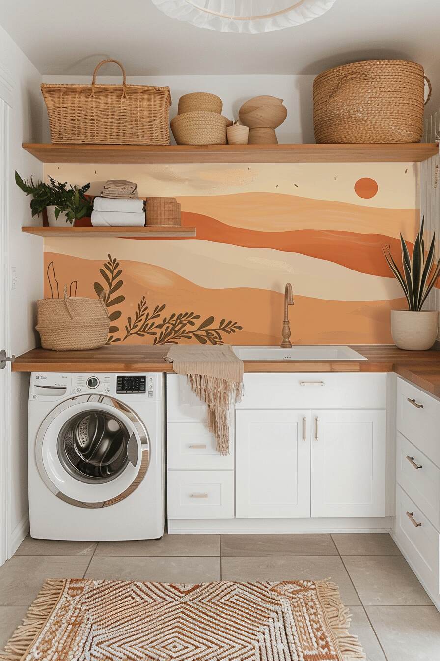 laundry room mural ideas - 1