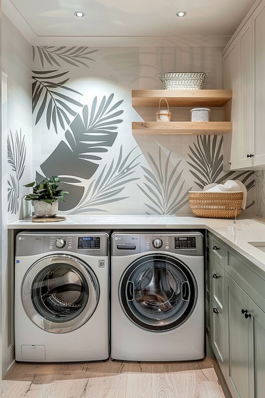 laundry room mural ideas - 13