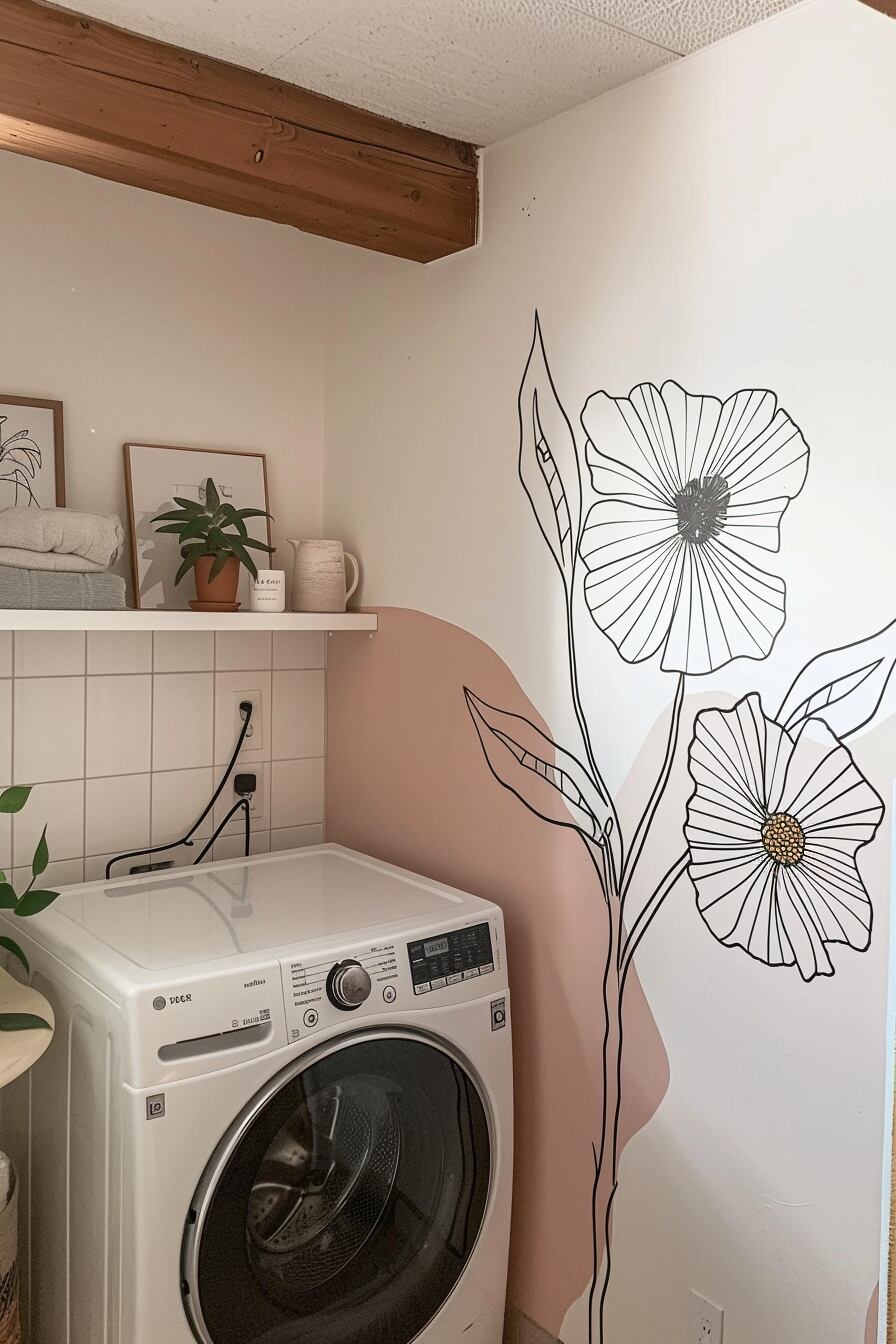 laundry room mural ideas - 3