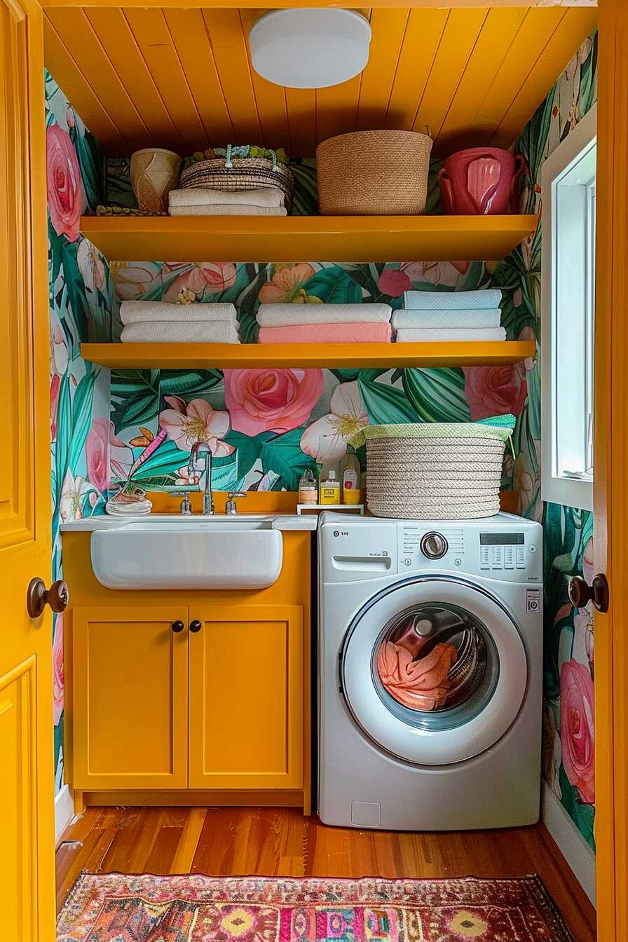 laundry room mural ideas - 4