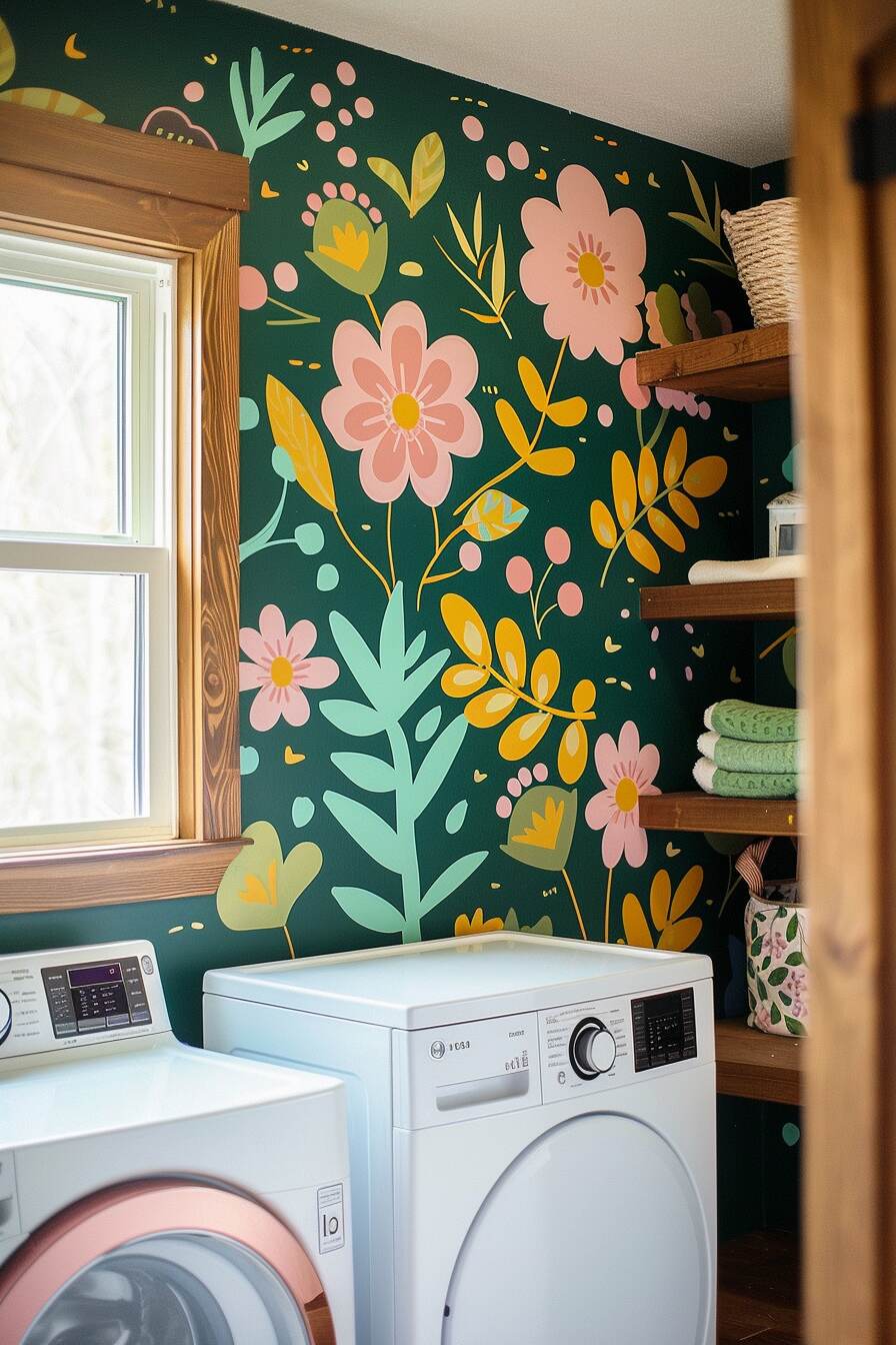 laundry room mural ideas - 6