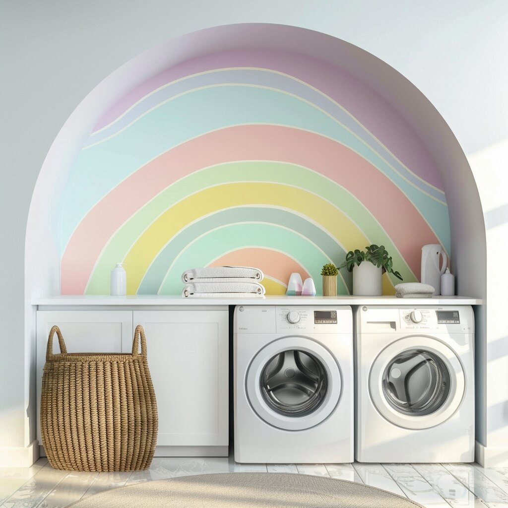 laundry room mural ideas - 9