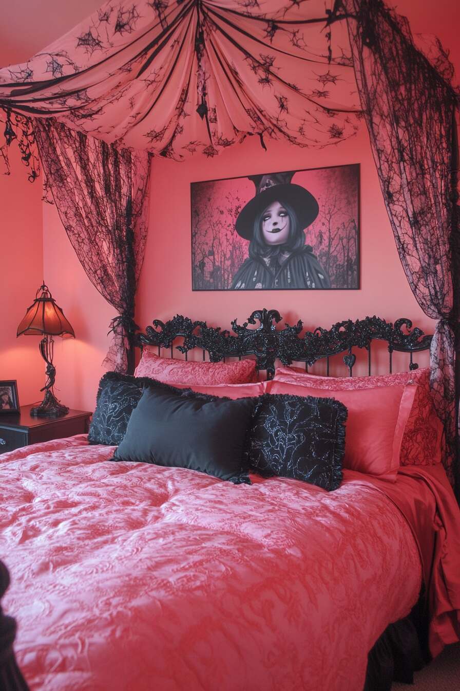 pink halloween bedroom decor - 1