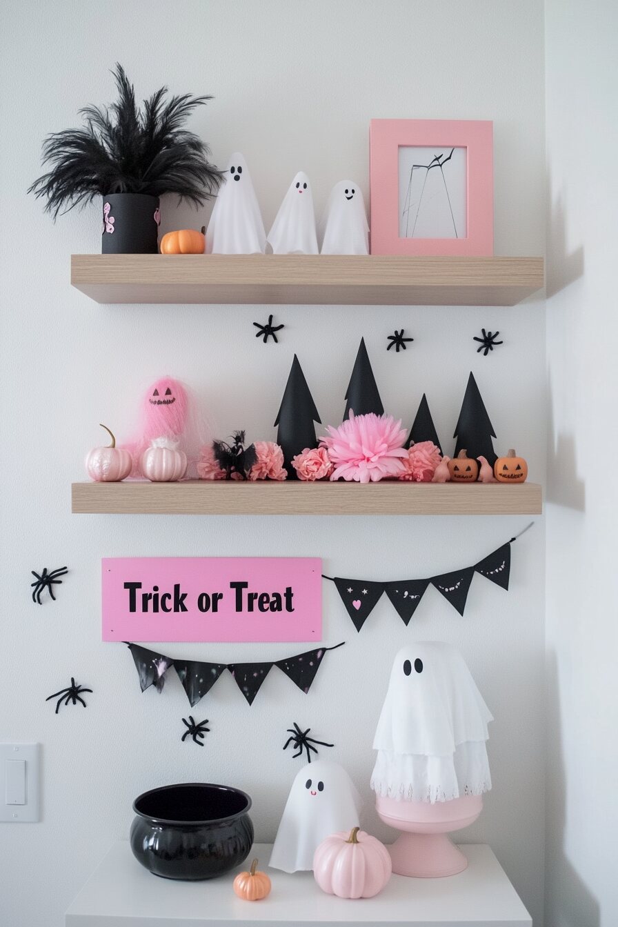 pink halloween bedroom decor - 10