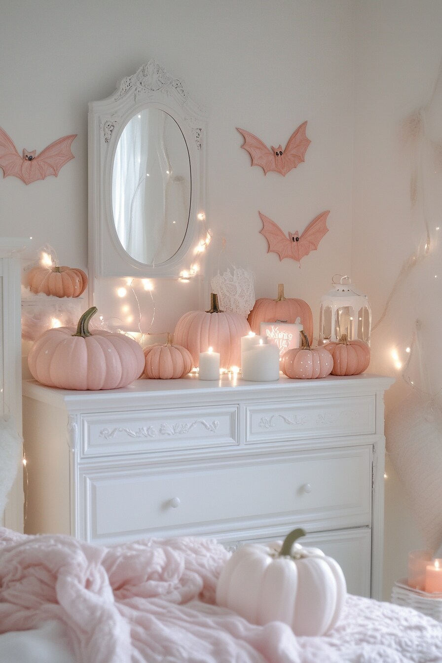 pink halloween bedroom decor - 13