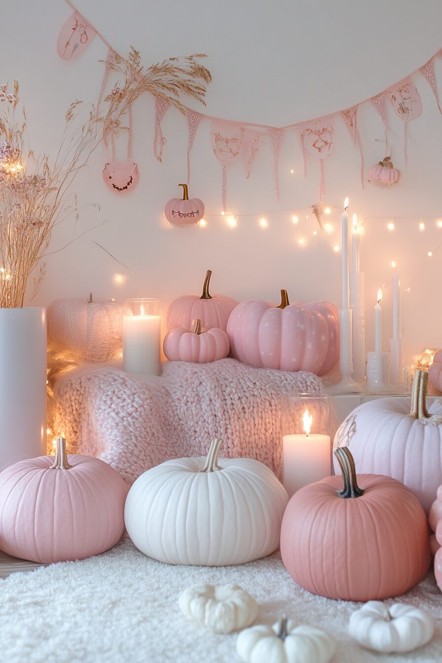 pink halloween bedroom decor - 14