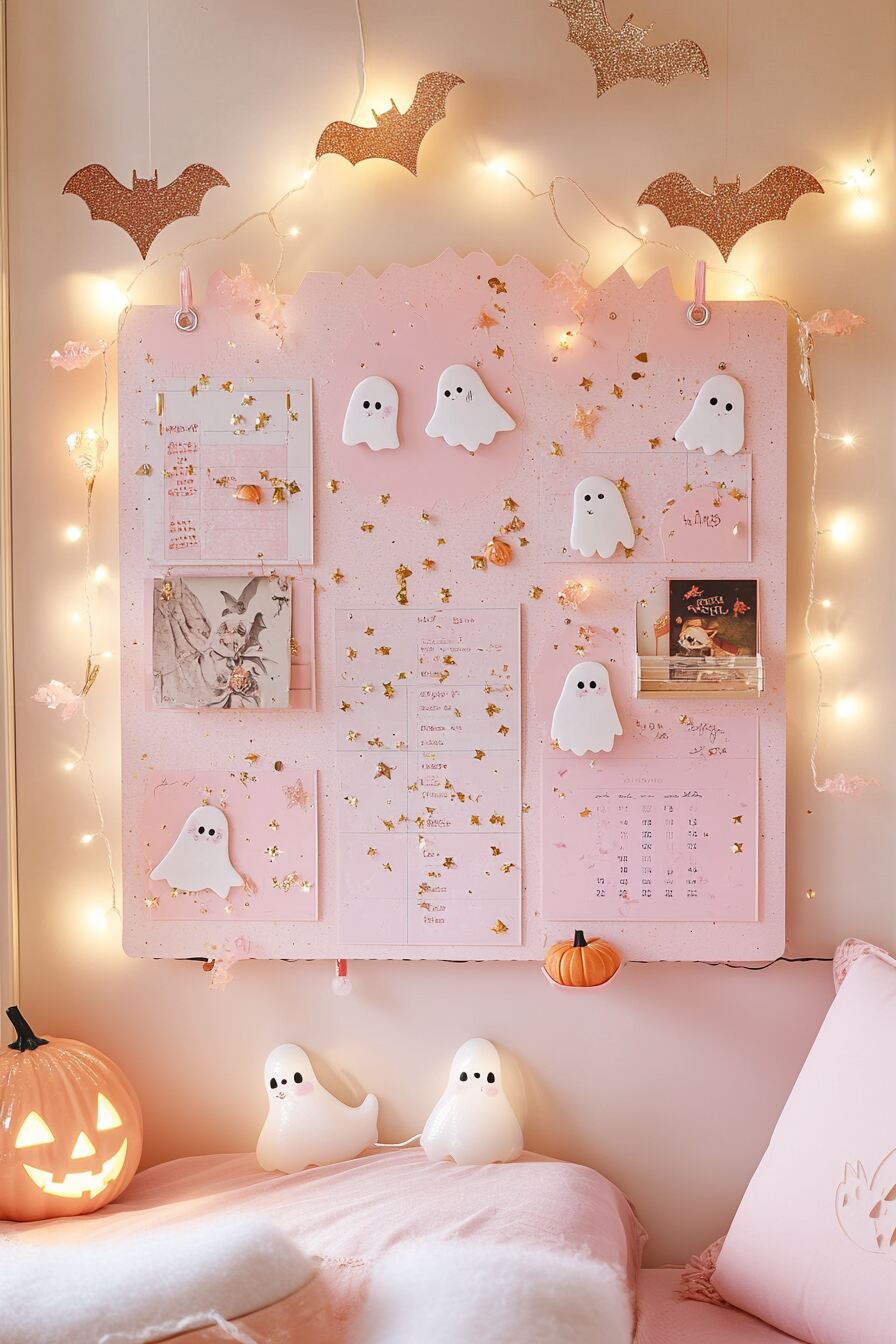 pink halloween bedroom decor - 4