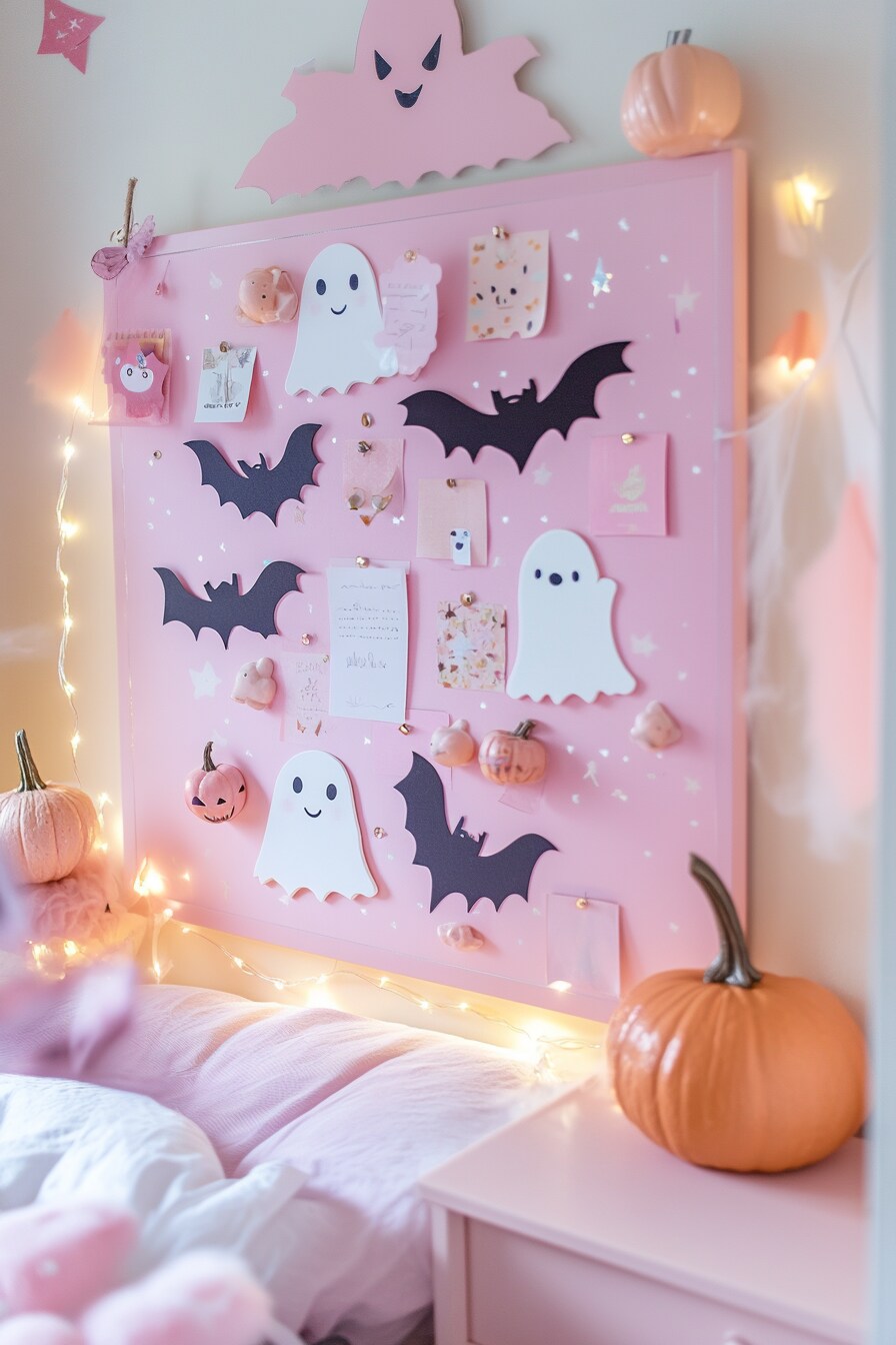 pink halloween bedroom decor - 5