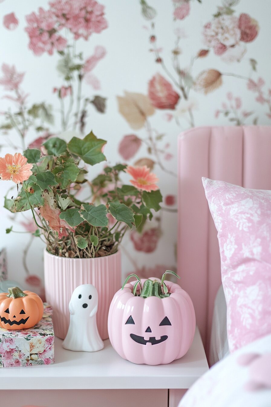 pink halloween bedroom decor - 6