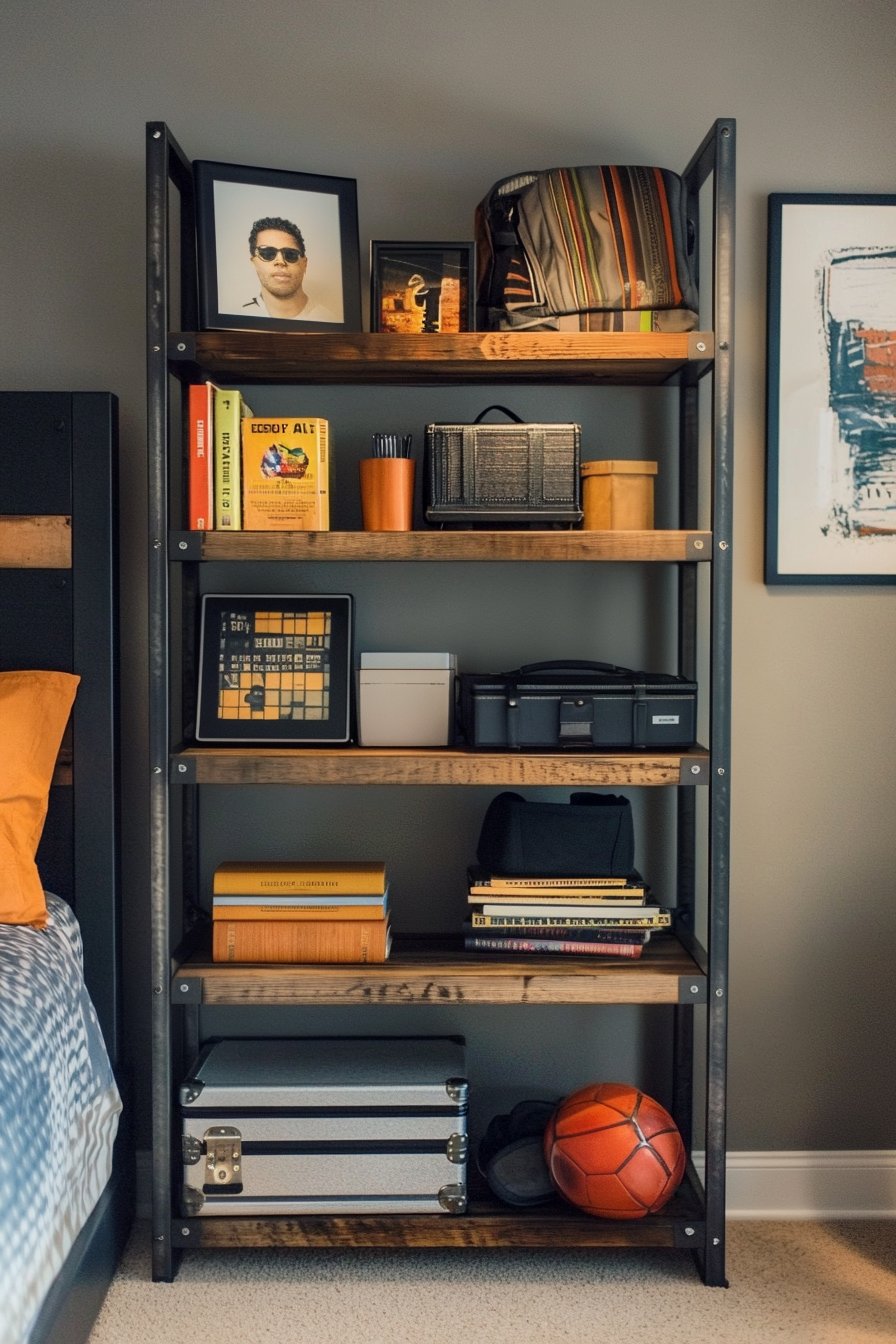 bedroom bookshelf