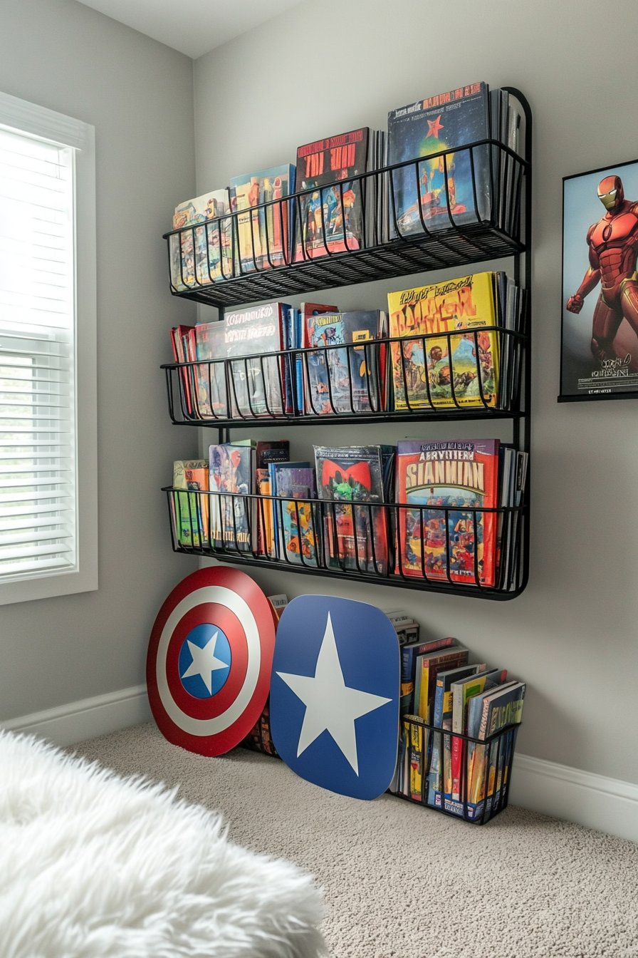 bedroom bookshelf