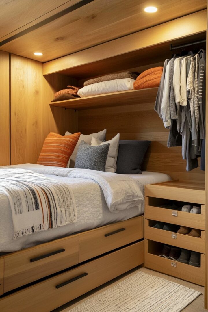 20+ Brilliant Ideas to Maximize Storage in Your Small Bedroom H.M.G