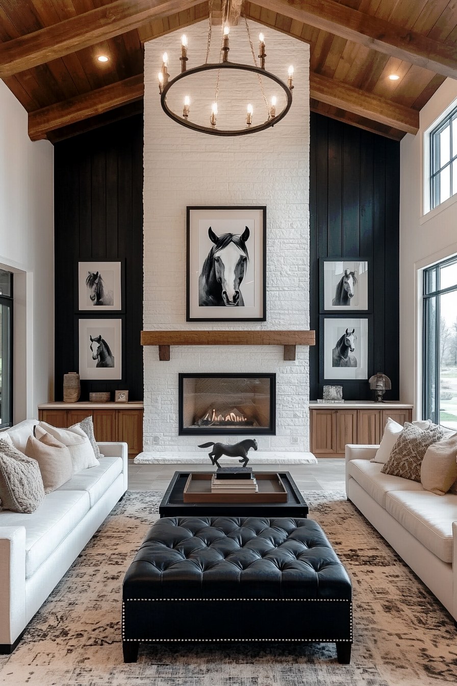 shiplap wall living room idea