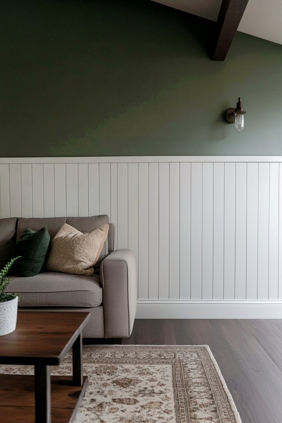 shiplap wall living room idea