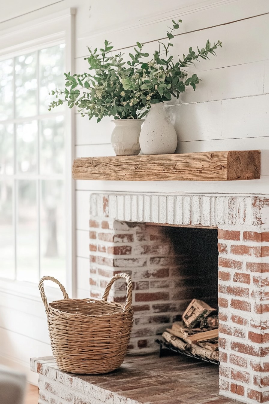 shiplap wall living room idea